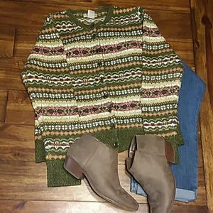 Mountain Lakes Large Ladies Cardigan Sweater